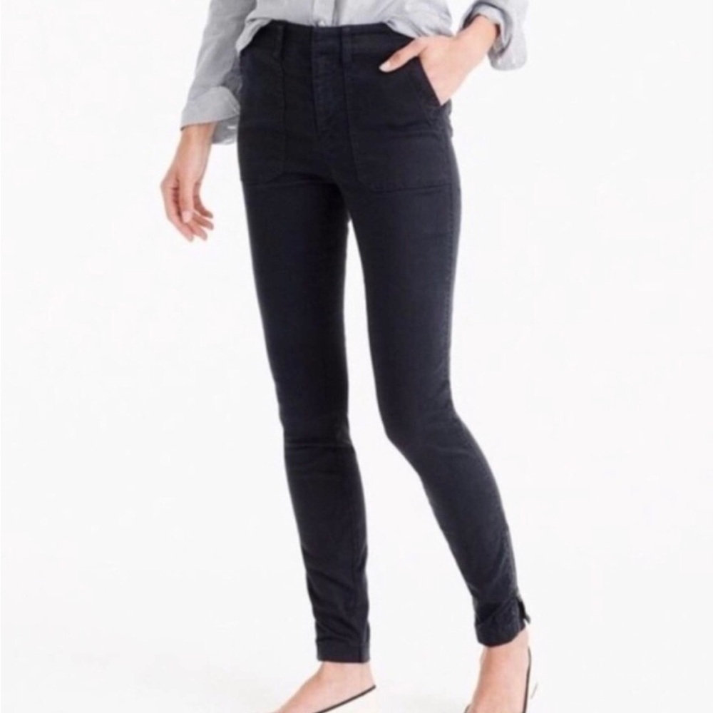 J.Crew Petite Skinny Ankle Zipper Cargo Pants Size 31P